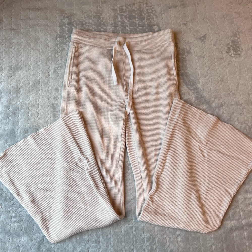 American Eagle waffle knit flare pants